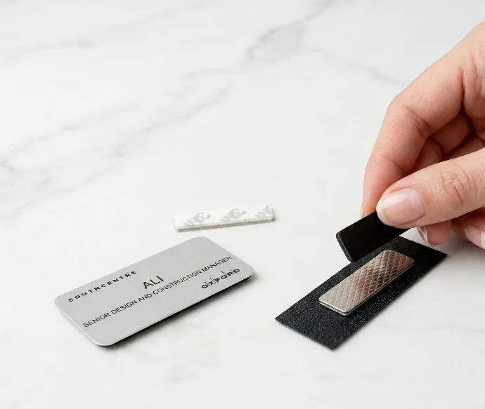 Magnet backing for name tags and name badges